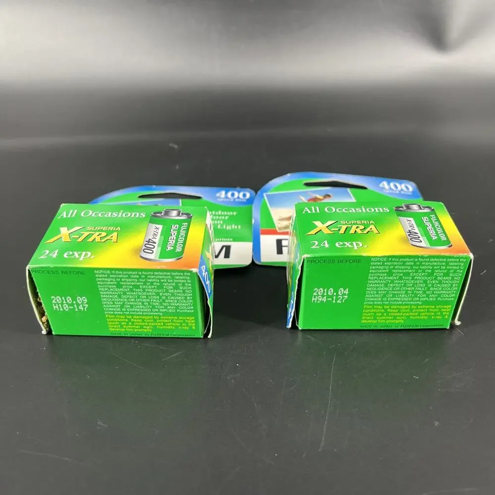 2 Rolls of FujiFilm Superia X-Tra 400 Speed Film 24 Exposures (48 Total)
